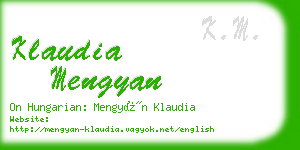 klaudia mengyan business card